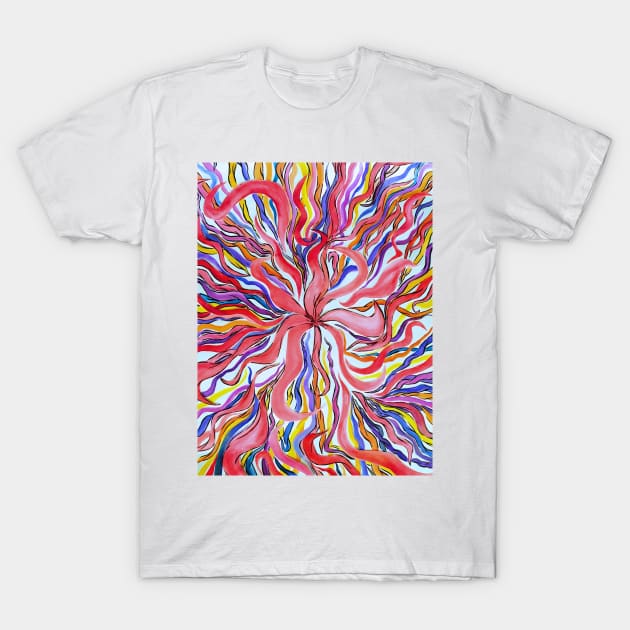 Psychedelic flora T-Shirt by sam_geller19